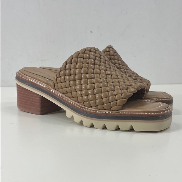 New Bernardo Sylvie Woven Lug Mules in Sand Glove Beige Size 8 - Picture 3 of 11